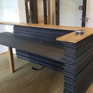 Schreibtisch Schichtholz